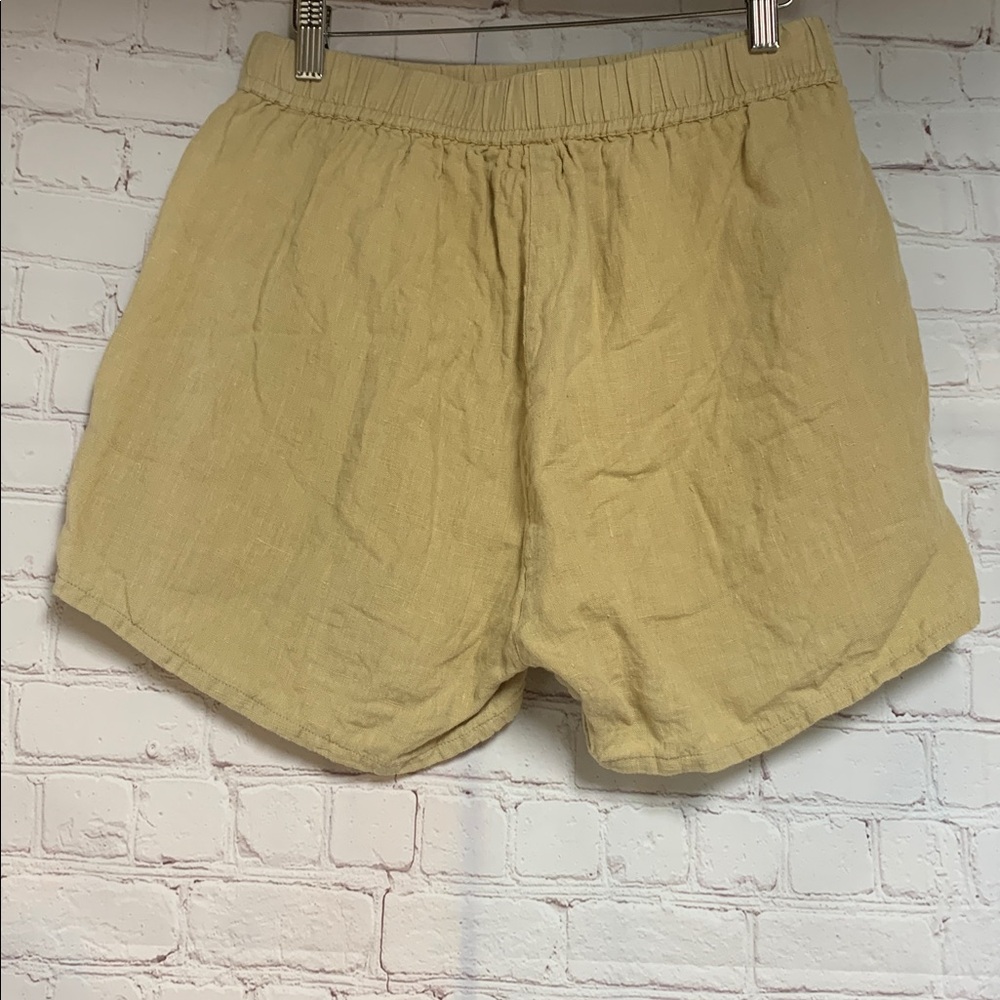 LAUDE THE LABEL Yellow Linen Shorts Size M - Picture 7 of 7